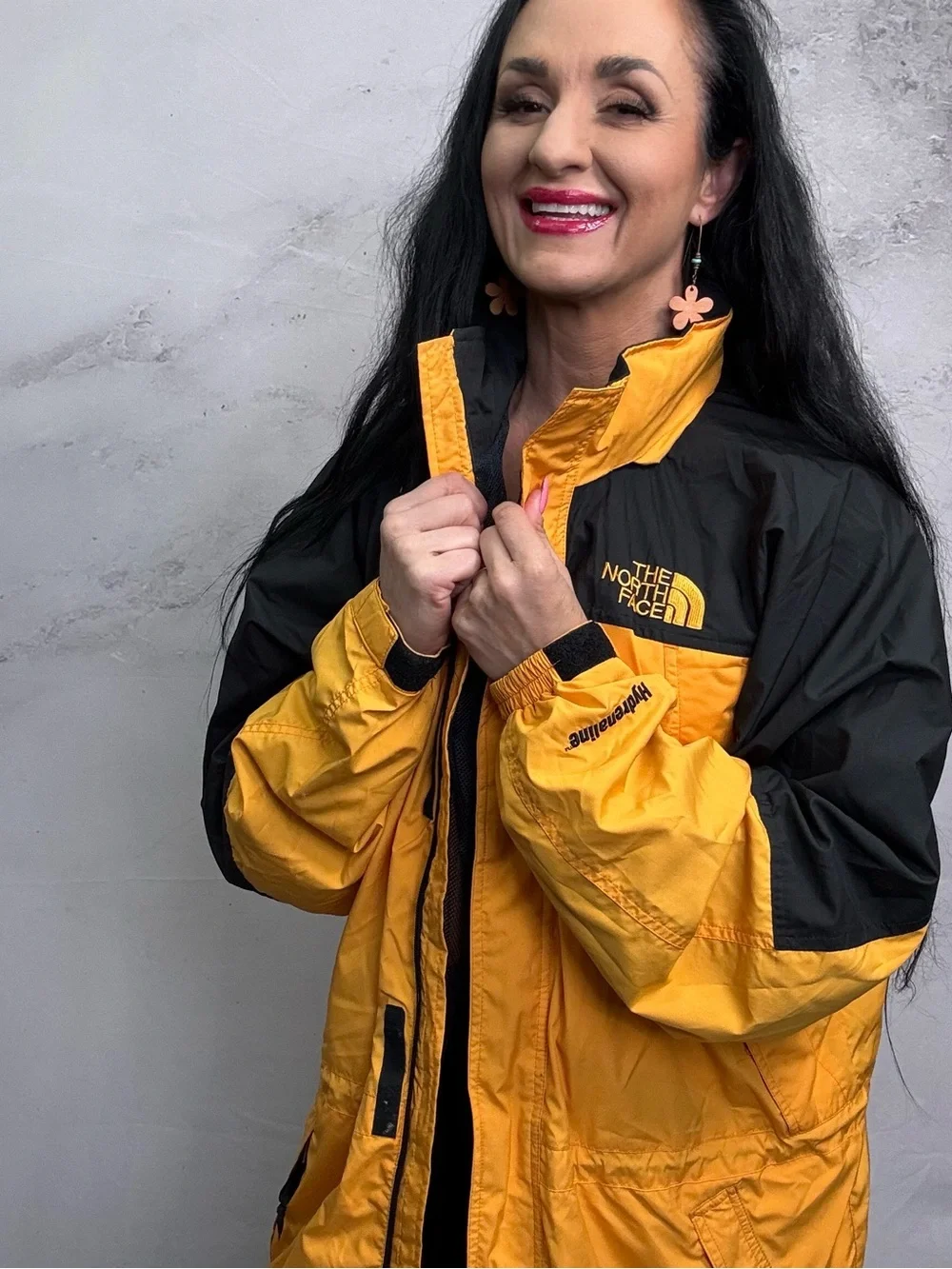 The North Face Yellow and Black Lightweight Jacket
